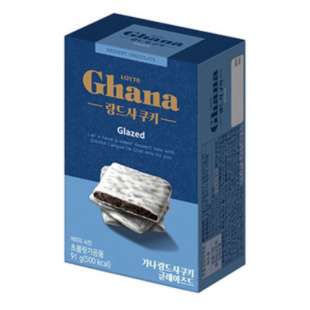 Печенье в белом шоколаде Глазированное печенье Гана Ghana Glazed 91g Lotte