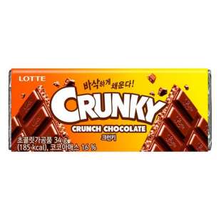 Молочный шоколад Кранки с кусочками хрустящих шариков Crunky Crunch Chocolate 34g Lotte