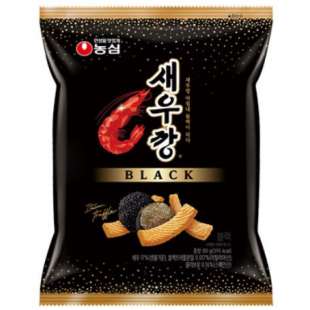 Снэки кукурузные Блэк Сеукан со вкусом креветок Shrimp flavored Black chips Nongshim 72g