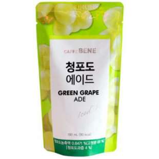 Виноградный напиток в мягкой упаковке Чонподо эйд Green Grape Ade Iced Drink 190ml Caffe Bene