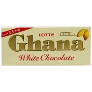 Печенье в белом шоколаде Глазированное печенье Гана Ghana Glazed 91g Lotte 