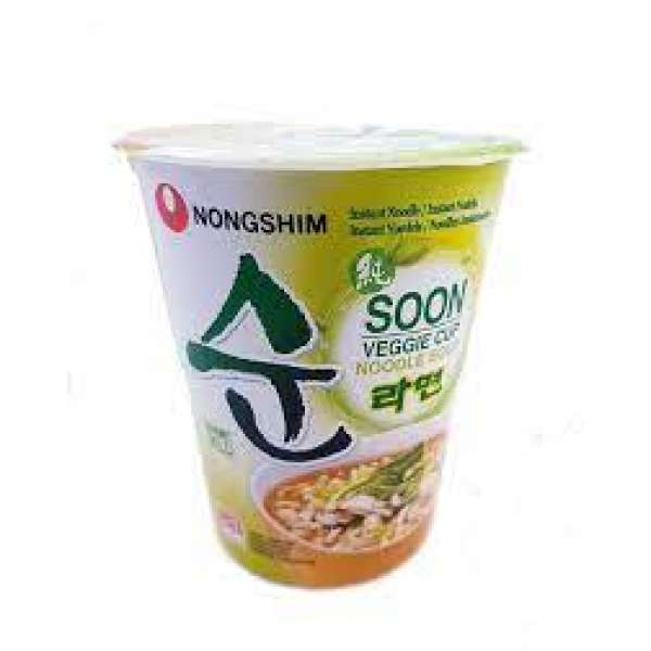 Лапша быстрого приготовления Вегетарианская Веган стакан Soon Veggie Cup Noodle Soup 67g Nongshim