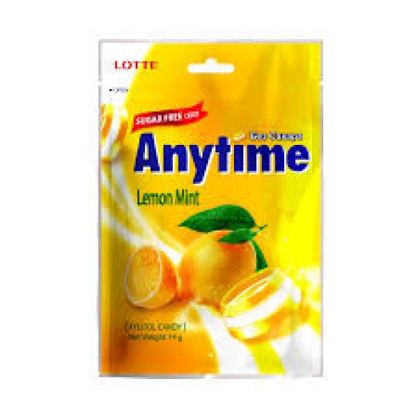 ЛеденцыЭнитайм лимон минт Конфеты  Anytime Lemon Mint 74g Lotte	