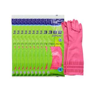 Перчатки резиновые большие Clean Latex Gloves Large CleanWrap