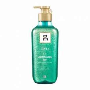 Лечебный шампунь для жирных волос Scalp Deep Cleansing & Cooling Shampoo 550ml Ryo 