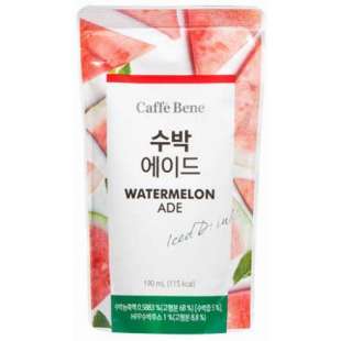 Арбузный напиток в мягкой упаковке Субак эйд Watermelon Ade Iced Drink 190ml Caffe Bene