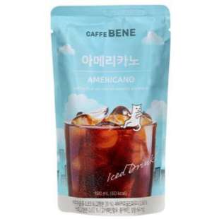 Американо в мягкой упаковке Американо пауч кофе Americano Iced Drink 190ml Caffe Bene