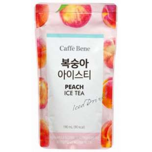 Персиковый напиток в мягкой упаковке Боксунга айс эйд Peach Ice Tea Iced Drink 190ml Caffe Bene