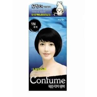 Краска для волос с чернилами кальмара Confume Squid Ink Hair Color (1N-Black) 240g 