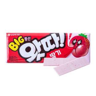 Жевательная резинка Клубника (ата ком тальги) Whatta Big Bubble Gum Strawberry 25g Lotte