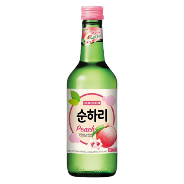 Соджу - традиционный корейский алкогольный напиток Персик 12%  (Lotte) Soju