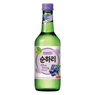 Соджу - традиционный корейский алкогольный напиток Голубика Blueberry 12% Chum Churum (Lotte) Soju