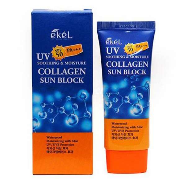 Солнцезащитный крем коллаген Collagen Sun Block SPF 50 PA+++ 70ml Ekel