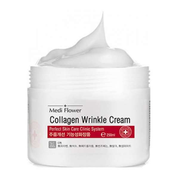 Крем для лица против морщин Collagen Wrinkle Cream 250ml Medi Flower