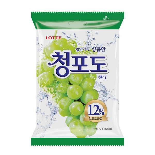 Леденцы виноградные (Чонподо сатанг) Green Grape Candy 153g Lotte