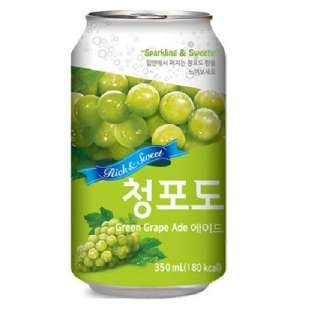 Газированный напиток со вкусом Зеленого винограда Чонподо Эйд Hallabong Ade 350ml Ilhwa