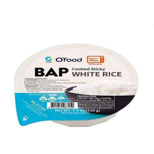 Рис быстрого приготовления Чончонвон паб BAP Cooked Sticky Rice 210g O`Food Daesang 