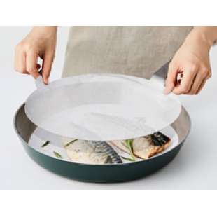 Бумага для впитывания масла круглая с ручками  Hanji Grease Absorbent Cooking Paper Round 50pcs CleanWrap