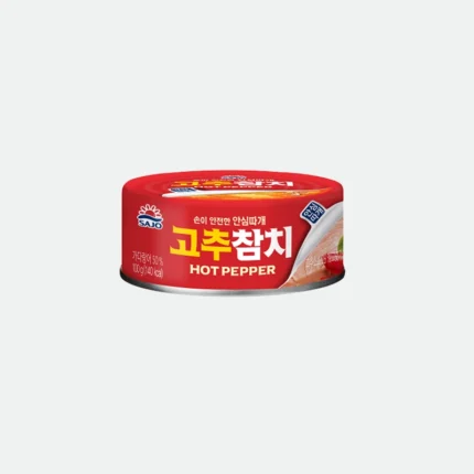 Тунец консервированный острый (гочу чамчи) Canned hot tuna 150g Sajo