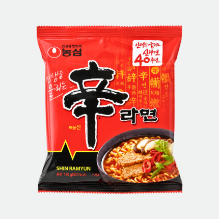 Лапша быстрого приготовления Шин Рамен Shin Ramyun 120g Nongshim
