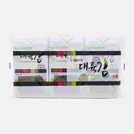 Жаренный резанный ким(Доширак ким) 4g x 9pcs Seasoned Seaweed Daeryuk