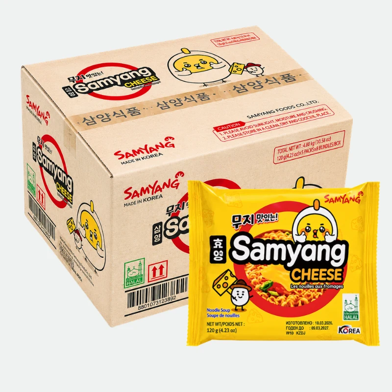 Лапша быстрого приготовления Hot Chicken Ramen-Cheese (Multi) 120g*40шт(коробка) Samyang
