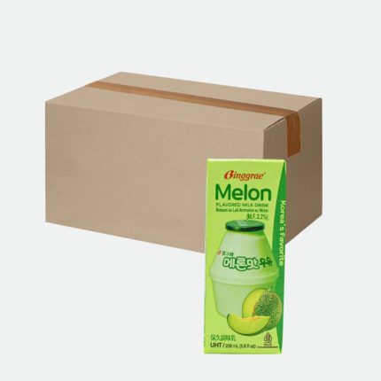 Молоко со вкусом дыни Мелон ую Melon Flavored Milk Drink 200ml*24шт(коробка) Binggrae