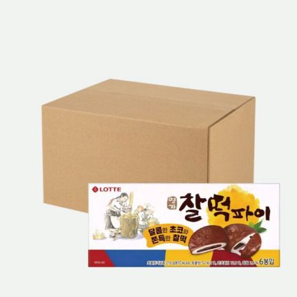 Рисовый чоко пай (Чальтокпай) 225g*12шт(корока) Rice Choco Pie Lotte