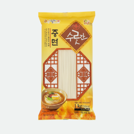 Лапша пшеничная средней толщины Сураккан Джунмен 1000g Jinsung Wellfood