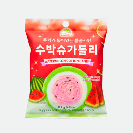 Сахарная вата со вкусом арбуза Watermrlon Cotton Candy 10g Sugarolly