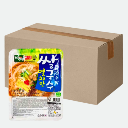 Рисовая лапша с со вкусом анчоусов Rice Noodle Anchovy Flavour (коробка) 92g*30, Baekje