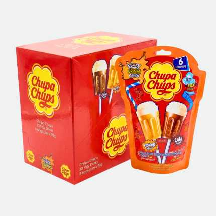 Леденец Chupa Chups Физзи Кенди 90g*8шт (кейс)