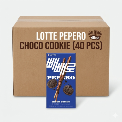 Печенье соломка (Пеперо чоко куки) Pepero Choco cookie 37g*40 (коробка) Lotte