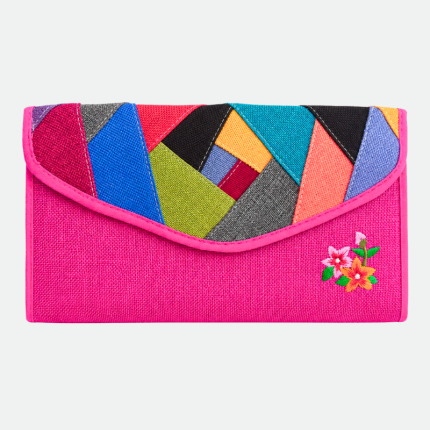 Традиционный корейский лоскутный кошелек (розовый) Patchwork Wallet
