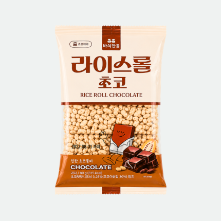 Снеки воздушный рис со вкуосом шоколада Rice Roll Chocolate 80g Eunsol