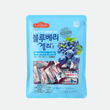 Желейные конфеты со вкусом голубики Blueberry Jelly 280g Ilkwang