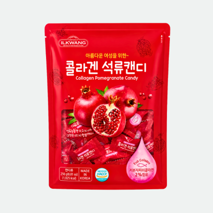 Леденцы коллагеновые со вкусом граната Collagen Pomergranate Candy 250g Ilkwang