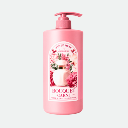 Шампунь для волос Белый Мускус с кератином Bouquet Garni White Musk Silk Keratin 1000ml