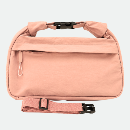 Сумка-слинг из нейлона 2 в 1 через плечо (розовая) BSTO Fashion bag
