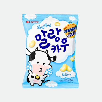 Конфеты подушечки молочные (Малан кау ую) 158g Lotte